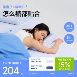 蓝盒子小蓝枕N2政府补贴记忆棉枕头成人学生护托颈椎枕助睡眠枕芯