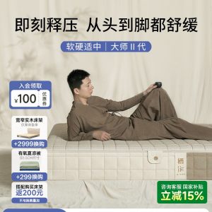 栖作大师2代床垫政府补贴0胶水弹簧可拆卸家用卧室软垫不变形加厚