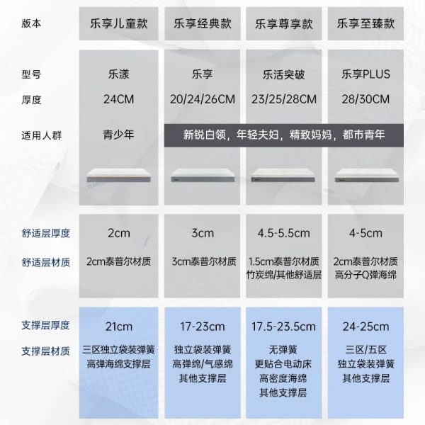 TEMPUR泰普尔乐享床垫系列弹簧记忆棉护脊椎深睡席梦思抗菌防螨 - 图片 2