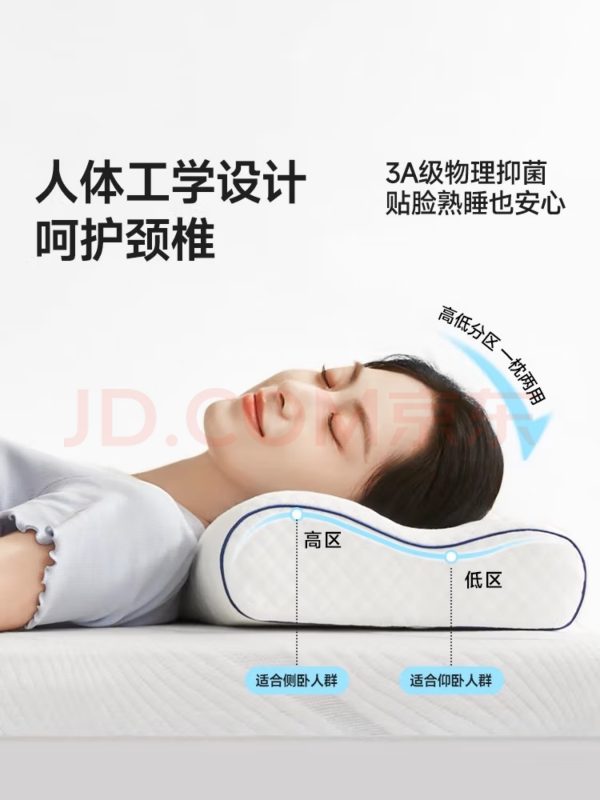 MLILY眯狸记忆枕颈椎枕慢回弹枕头枕芯成人加长睡眠枕50*30*10/7cm - 图片 2