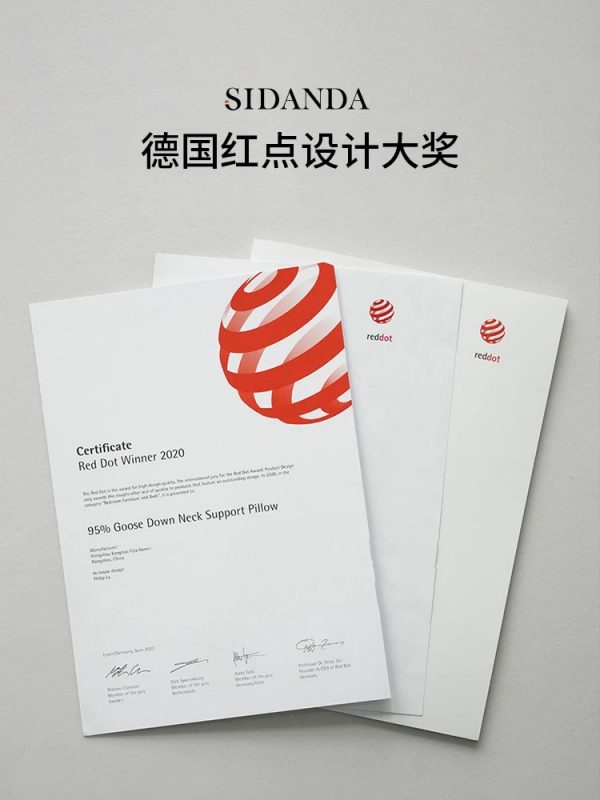 SIDANDA95鹅绒分区枕颈椎枕头羽绒枕护颈枕单人枕芯引力枕抗菌 - 图片 2