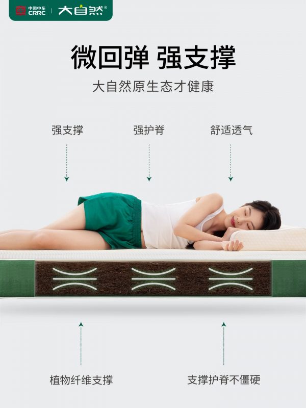 大自然A1山棕床垫棕榈非椰棕黄麻护脊护腰硬垫可定制 - 图片 3