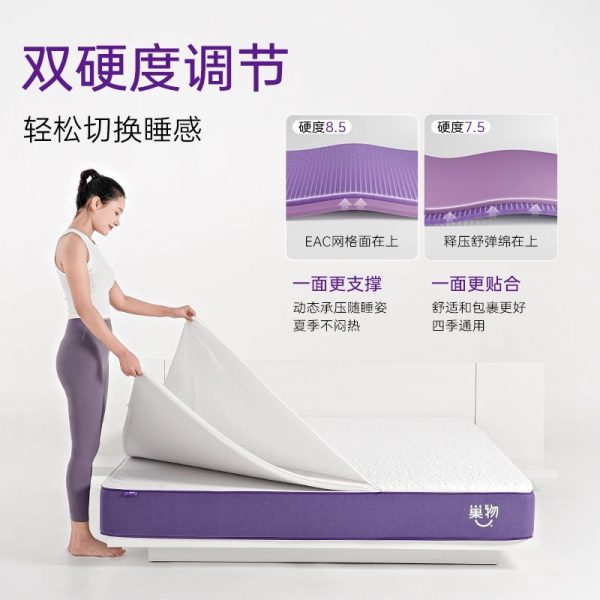 qrua巢物硬核pro床垫家用弹簧席梦思tpe透气纤维护腰垫子卧室家具 - 图片 4