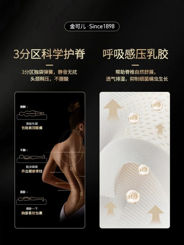 金可儿护脊硬垫子五星酒店乳胶床垫 旗舰店 护脊2.0 - 图片 4
