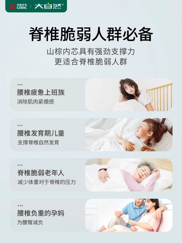 大自然A1山棕床垫棕榈非椰棕黄麻护脊护腰硬垫可定制 - 图片 5