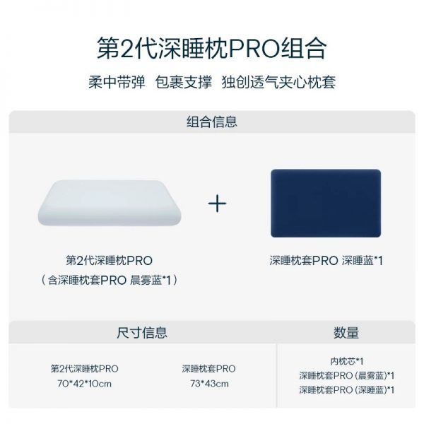 亚朵星球第2代深睡枕PRO记忆棉成人枕头套和枕芯一套护颈枕礼盒装 - 图片 7