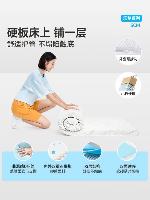 眯狸宿舍床垫学生单人租房专用榻榻米床垫薄垫褥子家用海绵软垫子 - 图片 7