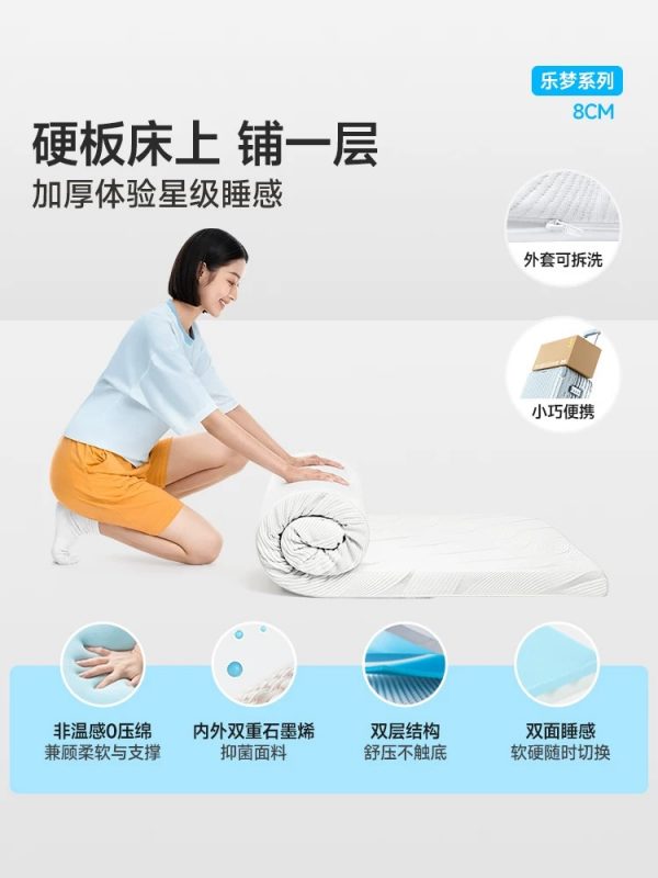 眯狸宿舍床垫学生单人租房专用榻榻米床垫薄垫褥子家用海绵软垫子 - 图片 9