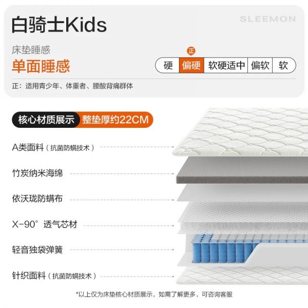 【白骑士】喜临门政府补贴双人主卧黄麻乳胶席梦思弹簧（床垫） - 图片 13